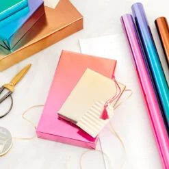Hallmark Assorted Ombré Foil 3-Pack Wrapping Paper, 60 Sq. Ft Total -Cozy Home Accents Deals Store Assorted Ombr Foil Wrapping Paper 5EWR2655 03