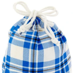 Hallmark 10" Assorted Plaid 3-Pack Fabric Gift Bags -Cozy Home Accents Deals Store Assorted Plaid Fabric Christmas Gift Bags 5XGB1453 06