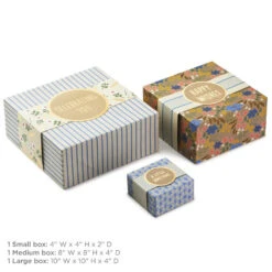 Hallmark 4", 8" And 10" Floral 3-Pack Gift Boxes With Bands 9 Hallmark 4", 8" And 10" Floral 3-Pack Gift Boxes With Bands -Cozy Home Accents Deals Store Assorted Sizes Floral Gift Boxes With Bands 5EBC1230 04