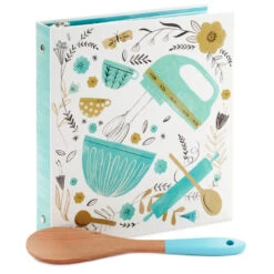 Hallmark Baking Icons Recipe Organizer Book With Wooden Spoon -Cozy Home Accents Deals Store Baking Icons Recipe Organizer Book With Wooden Spoon 1TOG1025 04