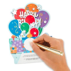 Hallmark Balloon Bouquet Boxed Pop-Up Birthday Cards, Pack Of 8 -Cozy Home Accents Deals Store Balloon Bouquet Boxed Birthday Cards 5STZ1173 06
