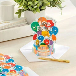 Hallmark Balloon Bouquet Boxed Pop-Up Birthday Cards, Pack Of 8 -Cozy Home Accents Deals Store Balloon Bouquet Boxed Birthday Cards 5STZ1173 07