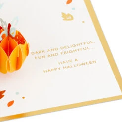 Hallmark Fun And Frightful 3D Pop-Up Halloween Card -Cozy Home Accents Deals Store Black Cat on Pumpkins 3D PopUp Halloween Card 1299IEH1003 03