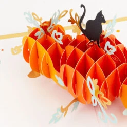 Hallmark Fun And Frightful 3D Pop-Up Halloween Card -Cozy Home Accents Deals Store Black Cat on Pumpkins 3D PopUp Halloween Card 1299IEH1003 04