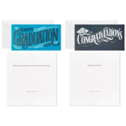 Hallmark Sophisticated Assorted Money Holder Graduation Cards, Pack Of 36 -Cozy Home Accents Deals Store Blue Black Money Holder Graduation Cards Assortment 5GEY1002 03