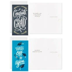 Hallmark Sophisticated Assorted Money Holder Graduation Cards, Pack Of 36 -Cozy Home Accents Deals Store Blue Black Money Holder Graduation Cards Assortment 5GEY1002 05