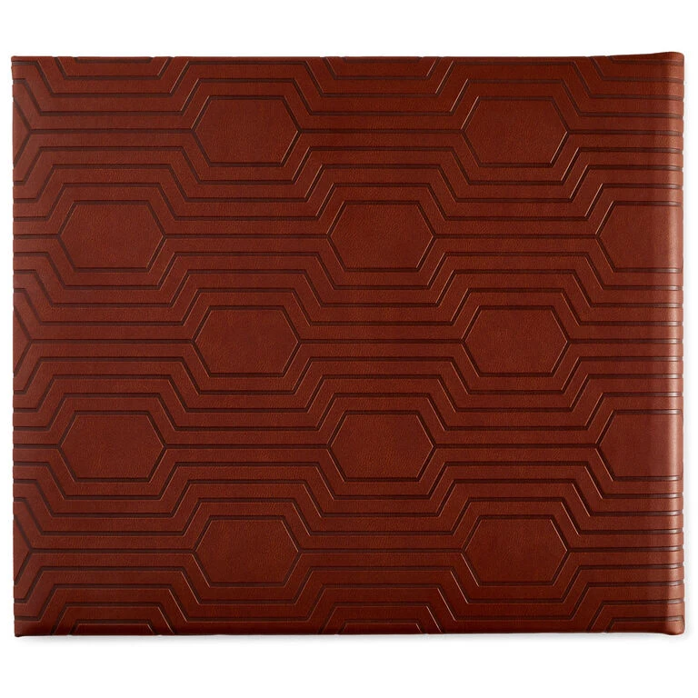 Hallmark Brown Hexagonal Pattern Guest Book 4 Hallmark Brown Hexagonal Pattern Guest Book - Image 4