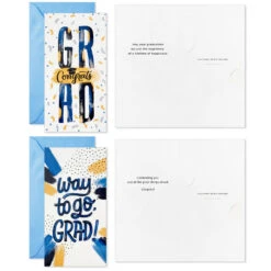 Hallmark Festive Grad Wishes Graduation Cards Assortment, Pack Of 36 -Cozy Home Accents Deals Store Casual Painted Money Holder Graduation Cards Assortment 5GEY2015 04