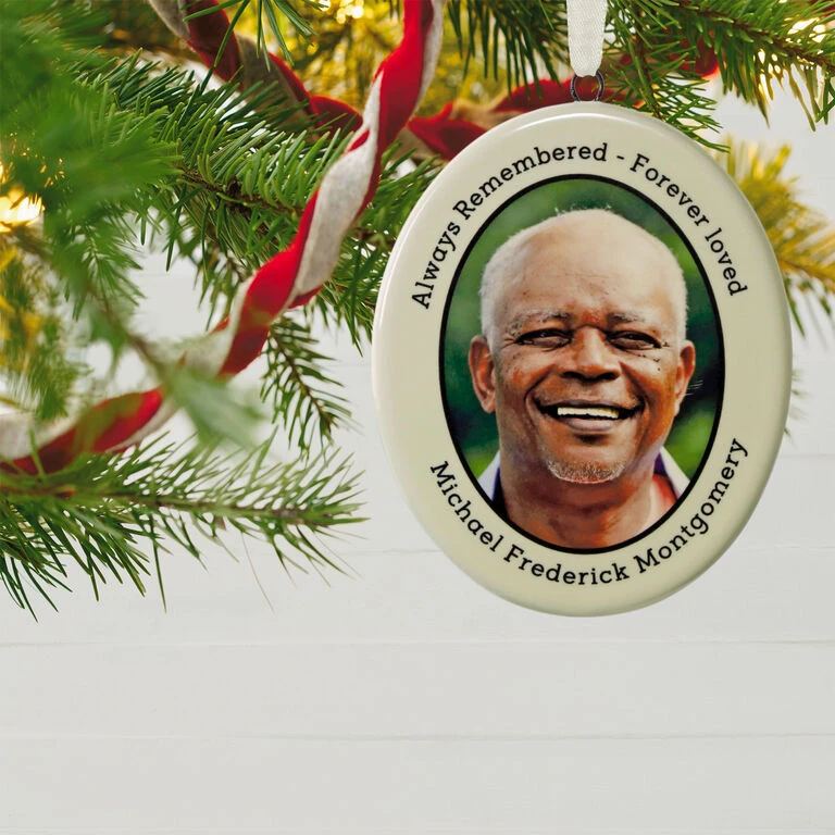 Hallmark Ceramic Text And Photo Ornament—Vertical Oval 2 Hallmark Ceramic Text And Photo Ornament—Vertical Oval - Image 2