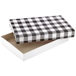 Hallmark Checks And Plaids 12-Pack Designed Shirt Boxes -Cozy Home Accents Deals Store Checks and Plaids 12Pack Designed Shirt Boxes 5XBC1124 04