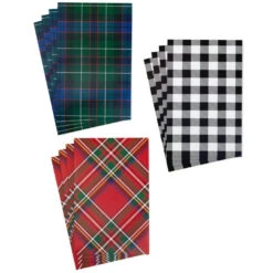 Hallmark Checks And Plaids 12-Pack Designed Shirt Boxes -Cozy Home Accents Deals Store Checks and Plaids 12Pack Designed Shirt Boxes 5XBC1124 05