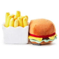 Hallmark Better Together Burger And Fries Magnetic Plush, 5" -Cozy Home Accents Deals Store Cheeseburger and French Fries Magnetic Plush 1KID1643 03