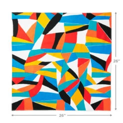 Hallmark 26" Colorful Abstract Fabric Gift Wrap With Elastic Band -Cozy Home Accents Deals Store Colorful Abstract Fabric Gift Wrap With Elastic Band 1299EJR6379 04