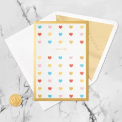 Hallmark Love You Always 3D Pop-Up Love Card -Cozy Home Accents Deals Store Colorful Hearts 3D PopUp Love Card 1299LAD2904 05