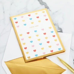 Hallmark Love You Always 3D Pop-Up Love Card -Cozy Home Accents Deals Store Colorful Hearts 3D PopUp Love Card 1299LAD2904 06