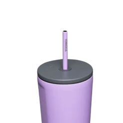 Corkcicle Sun-Soaked Lilac Stainless Steel Tumbler, 24oz. -Cozy Home Accents Deals Store Corkcicle Lilac Tumbler With Lid and Straw 2224SSL 03