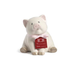 Demdaco Cream Piggy Bank, 6" -Cozy Home Accents Deals Store Demdaco Cream Piggy Bank for Baby 5004820073 03