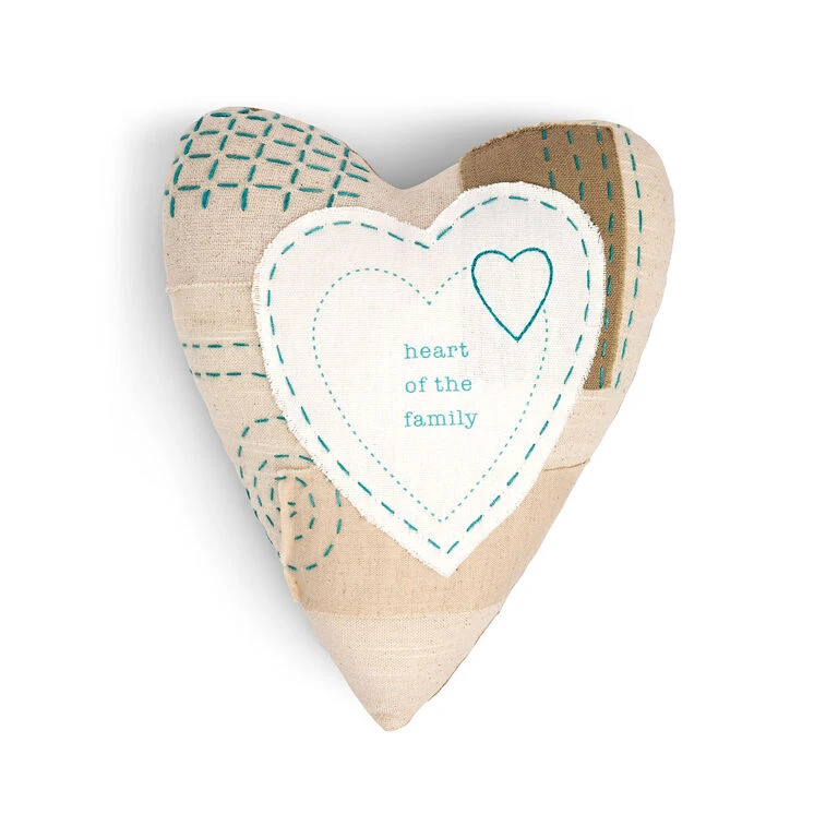 Demdaco Heart Of The Family Heart-Shaped Pillow 1 Demdaco Heart Of The Family Heart-Shaped Pillow