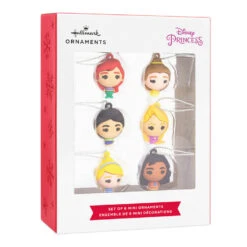 Mini Disney Princess Shatterproof Hallmark Ornaments, Set Of 6 -Cozy Home Accents Deals Store Disney Princess Miniature Christmas Ornaments Set of 6 2HCM6131 04