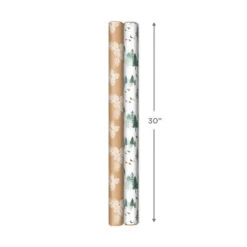 Hallmark Elegant Evergreens 2-Pack Holiday Wrapping Paper, 150 Sq. Ft. -Cozy Home Accents Deals Store Elegant Evergreens Holiday Wrapping Paper 5JXW1203 04