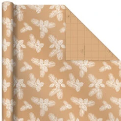 Hallmark Elegant Evergreens 2-Pack Holiday Wrapping Paper, 150 Sq. Ft. -Cozy Home Accents Deals Store Elegant Evergreens Holiday Wrapping Paper 5JXW1203 05