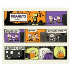 Hallmark Peanuts® Franken-Snoopy Comic Blanket, 50x60 -Cozy Home Accents Deals Store Frankenstein Snoopy Comic Strip Blanket 1HGN1516 03