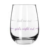 Girls Night Out Bail Me Out Stemless Wine Glass, 16 Oz.