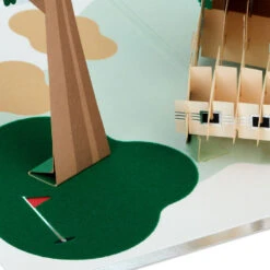 Hallmark Hope Your Day Is Good To A Tee Golf 3D Pop-Up Card -Cozy Home Accents Deals Store Golf Cart Pun Good Day 3D PopUp Card 5RZH1304 05