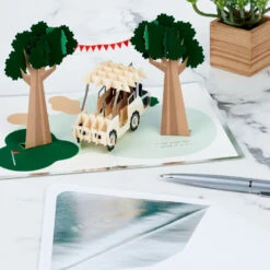 Hallmark Hope Your Day Is Good To A Tee Golf 3D Pop-Up Card -Cozy Home Accents Deals Store Golf Cart Pun Good Day 3D PopUp Card 5RZH1304 08