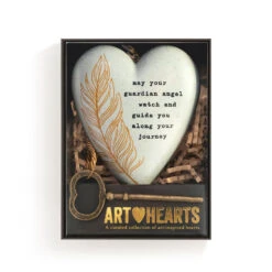 Demdaco Guardian Angel Art Heart With Key Stand -Cozy Home Accents Deals Store Guardian Angel Heart Sculpture With Key 1003480431 04