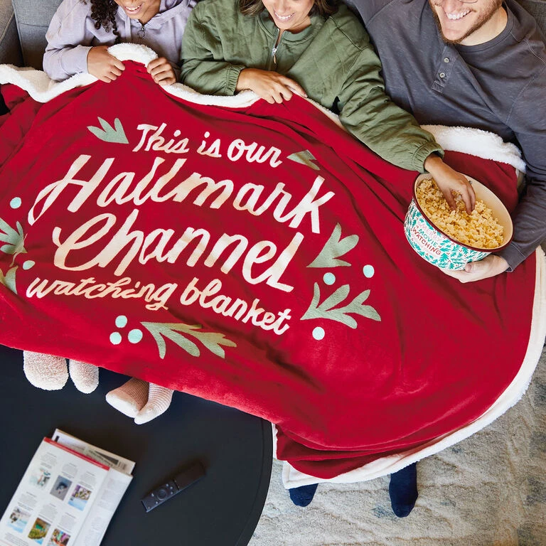 Hallmark Channel Red Oversized Blanket, 60x80 2 Hallmark Channel Red Oversized Blanket, 60x80 - Image 2