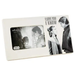 Hallmark Star Wars™ Han Solo™ And Princess Leia™ I Love You I Know Ceramic Picture Frame, 4x6