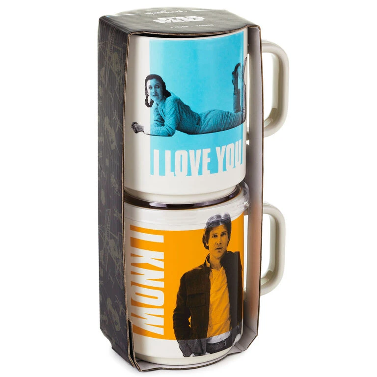 Hallmark Star Wars™ Han Solo™ And Princess Leia™ Bespin™ I Love You I Know Stacking Mugs, Set Of 2 3 Hallmark Star Wars™ Han Solo™ And Princess Leia™ Bespin™ I Love You I Know Stacking Mugs, Set Of 2 - Image 3