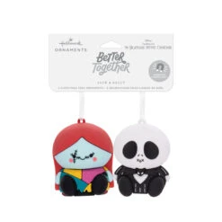 Better Together Disney Tim Burton's The Nightmare Before Christmas Jack And Sally Magnetic Hallmark Ornaments, Set Of 2 -Cozy Home Accents Deals Store Jack Skellington and Sally Christmas Ornaments 3HCM2400 04