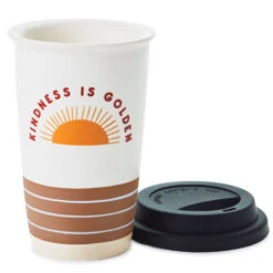 Hallmark Kindness Is Golden Ceramic Travel Mug, 9 Oz. -Cozy Home Accents Deals Store Kindness Is Golden Sunshine Ceramic Travel Mug 1SNN1004 03
