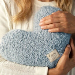 Demdaco Soft Blue Giving Heart Pillow -Cozy Home Accents Deals Store Light Blue Weighted Heart Pillow 1004440133 03