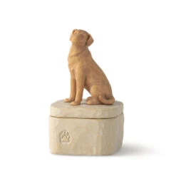 Cozy Home Accents Deals Store 12 Willow Tree Light Brown Dog Figurine Keepsake Box