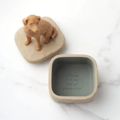 Cozy Home Accents Deals Store -Cozy Home Accents Deals Store Light Brown Dog Figurine Keepsake Box 28176 02