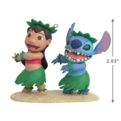 Hallmark Disney Lilo & Stitch Ohana Means Family Ornament -Cozy Home Accents Deals Store Lilo Stitch in Hula Skirts Keepsake Ornament 2199QXD6597 03