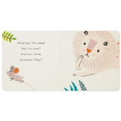 Hallmark The Lion And The Mouse Board Book And Lion Lovey Blanket Set -Cozy Home Accents Deals Store Lion Lovey Blanket Lion Mouse Kindness Board Book Set 1BBY4783 05