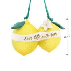 Hallmark Live Life With Zest! Porcelain Ornament -Cozy Home Accents Deals Store Live Life With Zest Lemons Keepsake Ornament 1799QHX3057 03