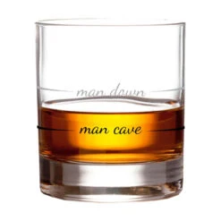 Man Cave Man Down Rocks Glass, 10 Oz. -Cozy Home Accents Deals Store Man Cave Man Down Rocks Glass PRC6002 03
