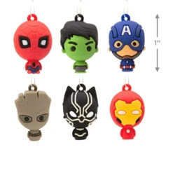 Mini Marvel Super Heroes Shatterproof Hallmark Ornaments, Set Of 6 -Cozy Home Accents Deals Store Marvel Super Heroes Miniature Christmas Ornaments Set of 6 2HCM9228 03