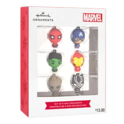 Mini Marvel Super Heroes Shatterproof Hallmark Ornaments, Set Of 6 -Cozy Home Accents Deals Store Marvel Super Heroes Miniature Christmas Ornaments Set of 6 2HCM9228 04
