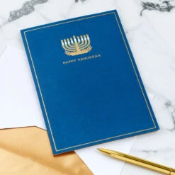 Hallmark Season Full Of Light 3D Pop-Up Hanukkah Card -Cozy Home Accents Deals Store Menorah 3D PopUp Hanukkah Card 5XXH1003 06