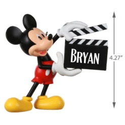 Hallmark Disney Mickey Mouse With Clapperboard Personalized Ornament -Cozy Home Accents Deals Store Mickey Mouse Clapperboard Personalized Ornament 2499QHE1960B1 03