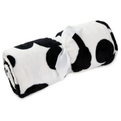 Hallmark Disney Mickey Mouse Silhouettes Throw Blanket, 50x60 -Cozy Home Accents Deals Store Mickey Mouse Silhouette BlackWhite Plush Blanket 1DYG2056 03