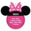 Hallmark Disney Minnie Mouse Ears Silhouette Text Personalized Ornament