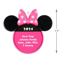 Hallmark Disney Minnie Mouse Ears Silhouette Text Personalized Ornament -Cozy Home Accents Deals Store Minnie Mouse Ears Shape Text Personalized Ornament 2499QHE1963B1 03