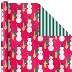 Hallmark Mod Holiday 3-Pack Reversible Wrapping Paper Assortment, 120 Sq. Ft. -Cozy Home Accents Deals Store Mod Holiday Assorted Reversible Wrapping Paper 5JXW1072 05